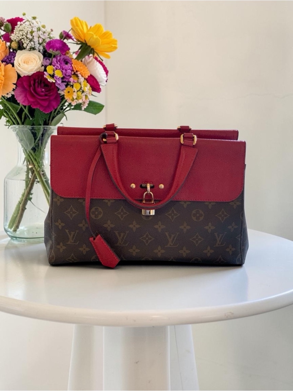 Louis Vuitton Venus Monogram Cerise Red Canvas Handbag